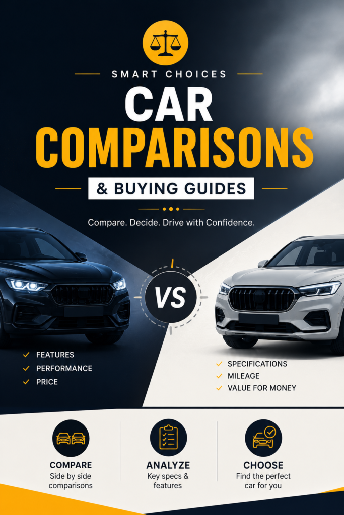 Car comparisons and buying guides to help choose the best vehicle
