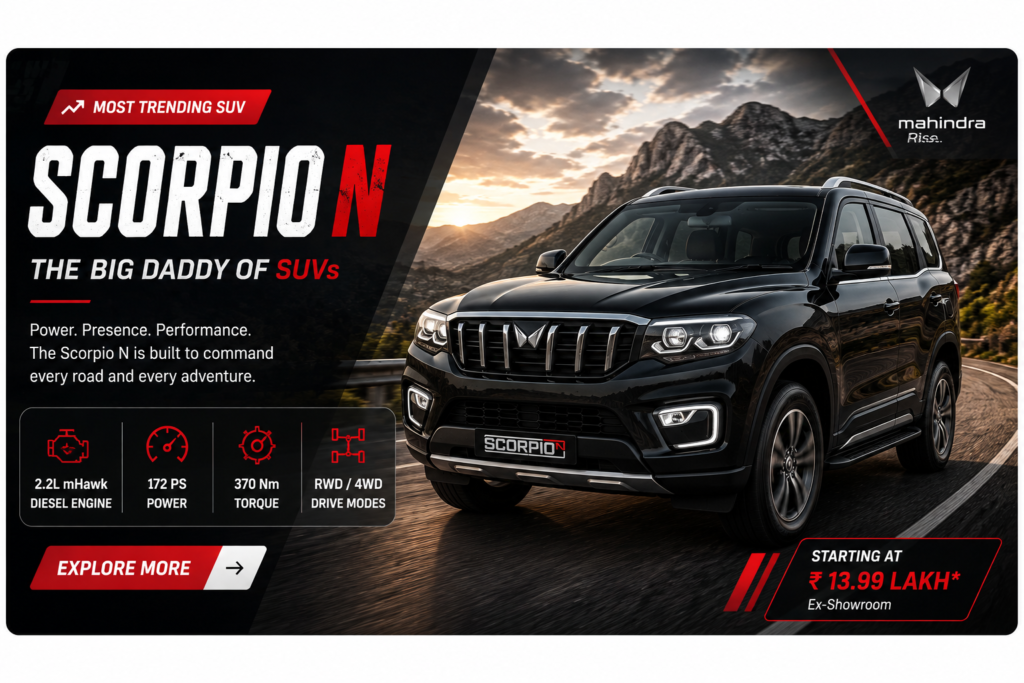Mahindra Scorpio N SUV price features and specifications